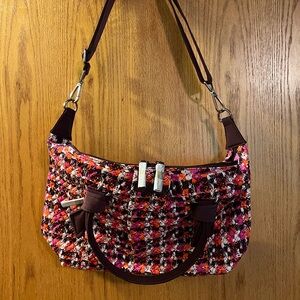 Stylish Multicolor Vera BradleyTweed Large Shoulder Bag